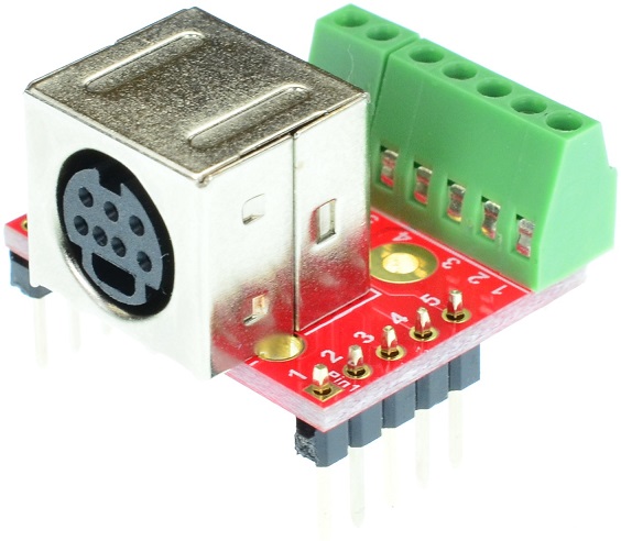 mini Din 7 Female connector Breakout Board